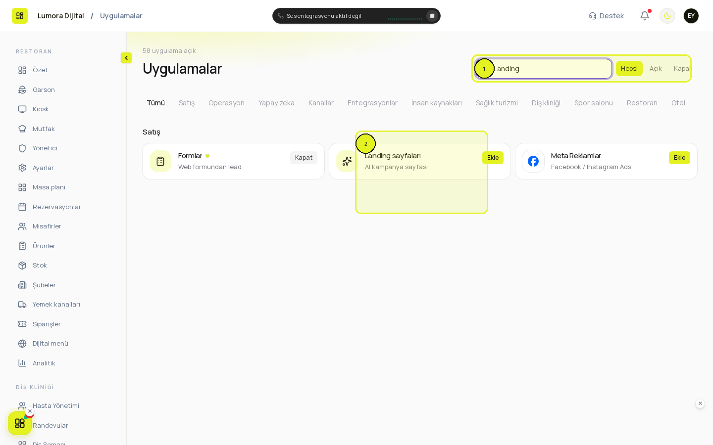 Uygulamalar araması